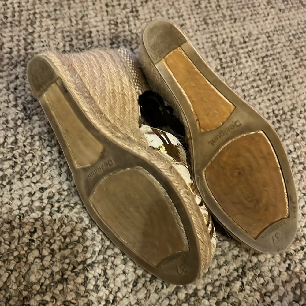 Gold Desigual Espadrille platform wedges - Picture 4 of 4